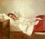 Carl Vilhelm Holsoe Canvas Paintings - Asleep